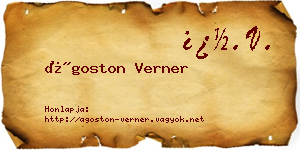 Ágoston Verner névjegykártya